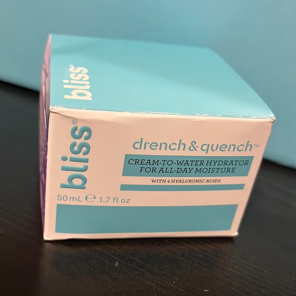 NIB Bliss drench & quench cream to water hydrating moisturizer